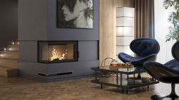 Топка DEFRO HOME IMPULS ME BL, 10 кВт, 770/450/380мм, угловое стекло слева