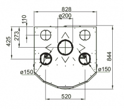 Monoblocco 750 Panoramic Cast Iron