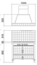 Печь варочная Borgo Antico 100GE- J.Corradi