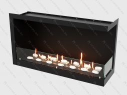 Встроенный биокамин Lux Fire Угловой 1155 М (правый угол)