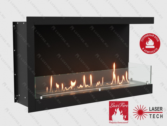 Встроенный биокамин Lux Fire Угловой 1155 М (правый угол)