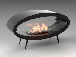 Напольный биокамин Lux Fire &amp;quot;Эллипс&amp;quot; 1200