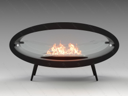 Напольный биокамин Lux Fire &amp;quot;Эллипс&amp;quot; 1200