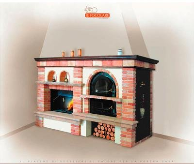Каминная облицовка Montefalco итальянской фабрики Il Focolare