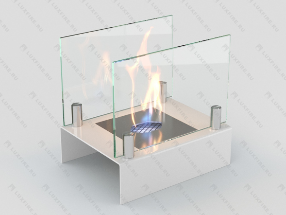 Настольный биокамин Lux Fire &amp;quot;Арлекино&amp;quot; S (белый)
